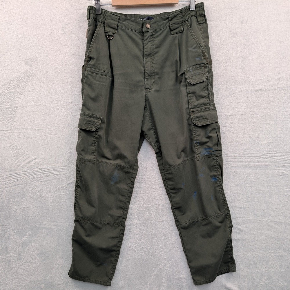5.11 Tactical Pants Men's 34x32 Green Ripstop Cargo Tactical Workwear Military